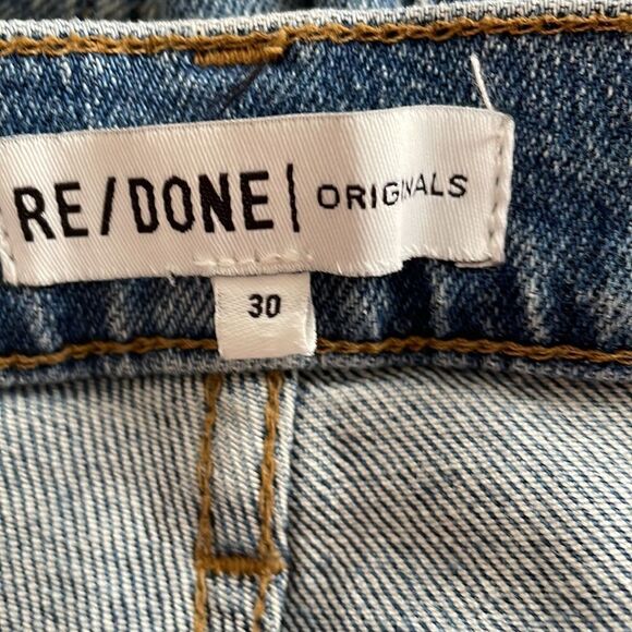 Re/Done Originals - High-Rise Ankle Crop Jeans - Size: 30 - Picture 7 of 9